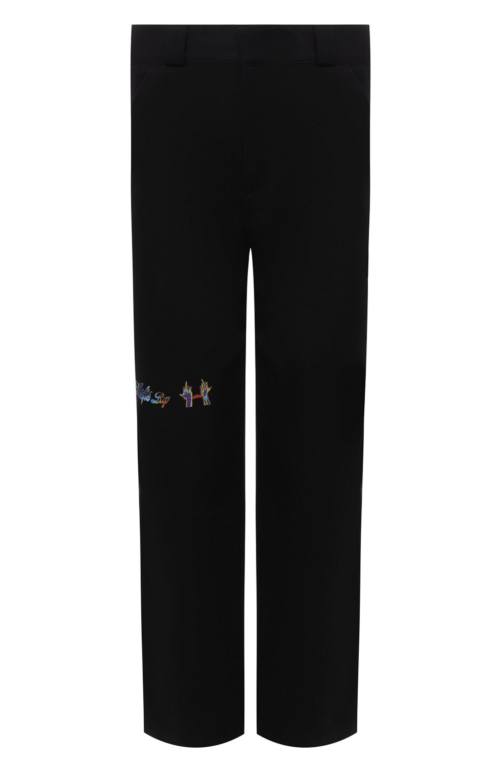 Мужские хлопковые брюки MSFTSREP черного цвета, арт. 31MSFP02/218763 | Фото 1 (Длина (брюки, джинсы): Стандартные; Случай: Повседневный; Стили: Гранж; Материал внешний: Хлопок)