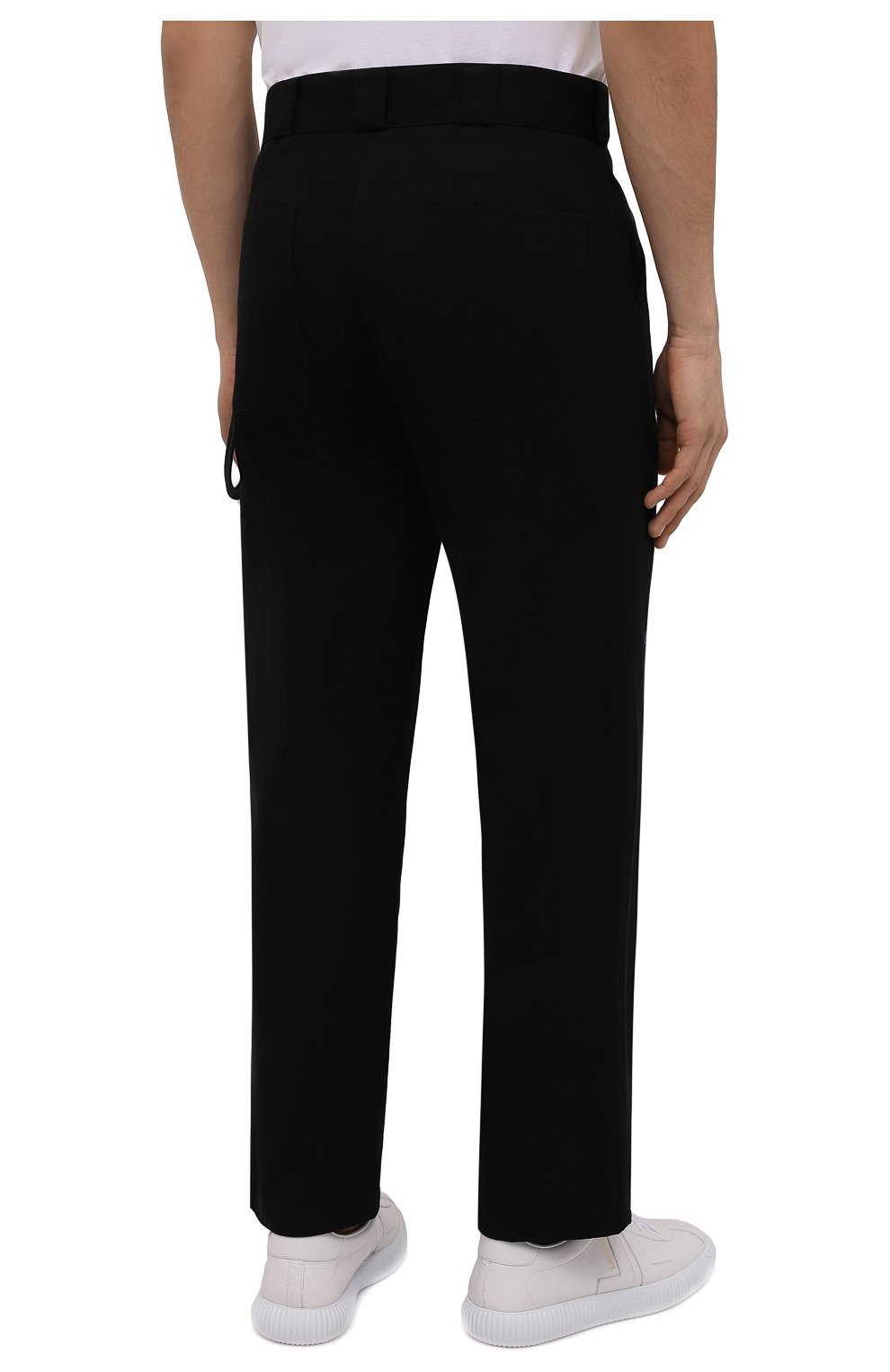 Мужские хлопковые брюки MSFTSREP черного цвета, арт. 31MSFP02/218763 | Фото 4 (Длина (брюки, джинсы): Стандартные; Случай: Повседневный; Стили: Гранж; Материал внешний: Хлопок)