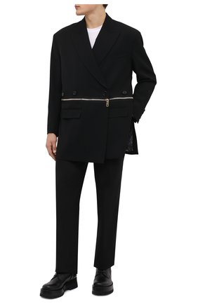 Мужской шерстяной пиджак DOLCE & GABBANA черного цвета по цене 234000 руб., арт. G2QA6T/FU21E | Фото 2 Мужской шерстяной пиджак DOLCE & GABBANA черного цвета, арт. G2QA6T/FU21E | Фото 2 (Рукава: Длинные; Материал внешний: Шерсть; Длина (для топов): Стандартные; Материал подклада: Синтетический материал; Случай: Повседневный; Пиджаки М: Свободный; 1-2-бортные: Двубортные; Стили: Гранж; Одежда: Одежда)