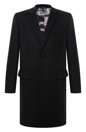 Мужской пальто из шерсти и кашемира DOLCE & GABBANA темно-серого цвета по цене 238500 руб., арт. G007ST/FU3GT | Фото 1 Мужской пальто из шерсти и кашемира DOLCE & GABBANA темно-серого цвета, арт. G007ST/FU3GT | Фото 1 (Материал внешний: Шерсть; Материал подклада: Синтетический материал; Длина (верхняя одежда): До середины бедра; Рукава: Длинные; Мужское Кросс-КТ: пальто-верхняя одежда; Стили: Классический)