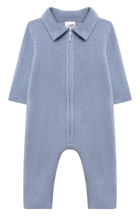 Детский кашемировый комбинезон WOOL&COTTON голубого цвета по цене 13590 руб., арт. KMLBR | Фото 1 Детский кашемировый комбинезон WOOL&COTTON голубого цвета, арт. KMLBR | Фото 1 (Материал внешний: Шерсть, Кашемир; Рукава: Длинные)