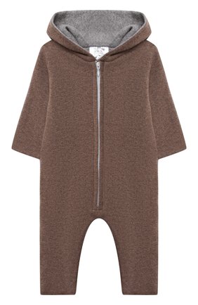 Детский кашемировый комбинезон WOOL&COTTON бежевого цвета по цене 14210 руб., арт. KMLBR-H | Фото 1 Детский кашемировый комбинезон WOOL&COTTON бежевого цвета, арт. KMLBR-H | Фото 1 (Материал внешний: Шерсть, Кашемир; Рукава: Длинные)