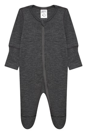 Детский шерстяной комбинезон WOOL&COTTON серого цвета по цене 5150 руб., арт. OMLRB | Фото 1 Детский шерстяной комбинезон WOOL&COTTON серого цвета, арт. OMLRB | Фото 1 (Материал внешний: Шерсть; Рукава: Длинные)