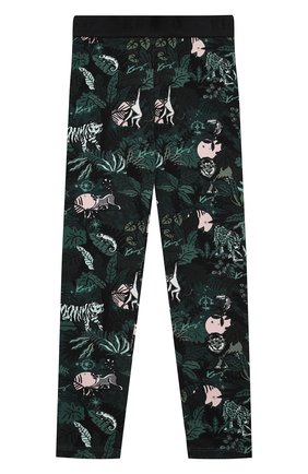 Детские хлопковые леггинсы KENZO зеленого цвета по цене 7900 руб., арт. K14051 | Фото 1 Детские хлопковые леггинсы KENZO зеленого цвета, арт. K14051 | Фото 1 (Материал внешний: Хлопок; Девочки Кросс-КТ: Брюки-спорт; Ростовка одежда: 12 лет | 152 см)
