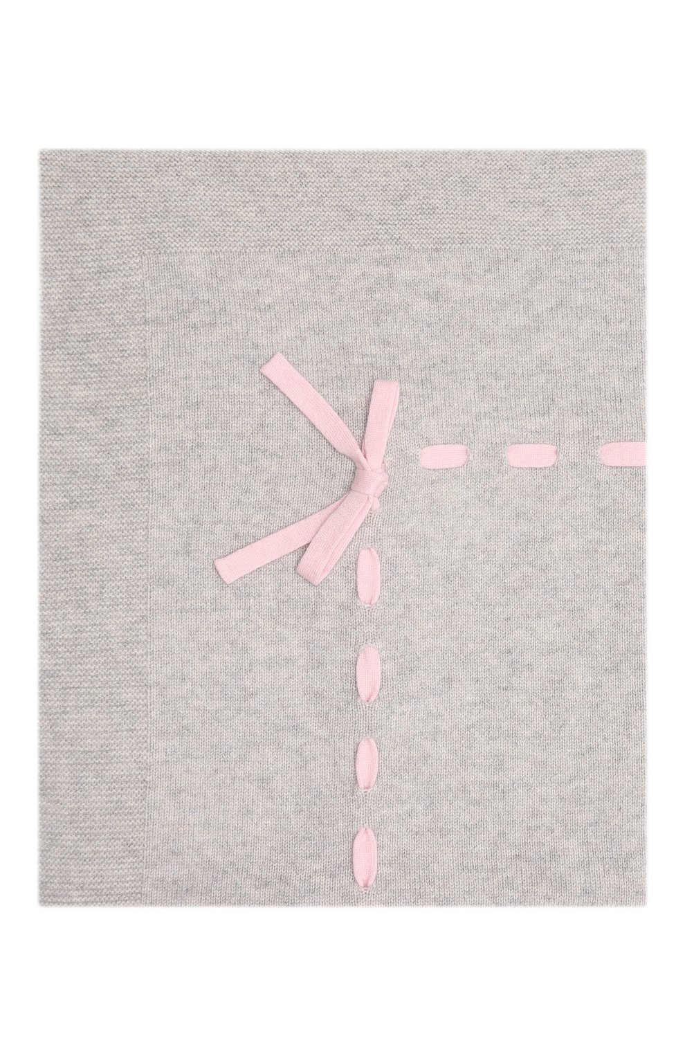 Детского кашемировое одеяло BABY T серого цвета, арт. 21AIC872C0 | Фото 4 (Материал: Текстиль, Кашемир, Шерсть)