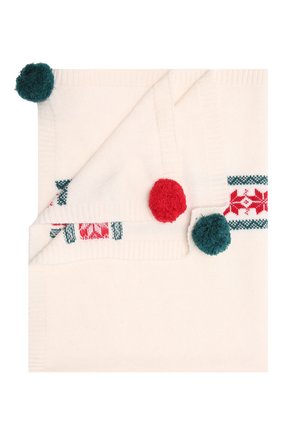 Детского шерстяное одеяло BABY T красного цвета, арт. 21AI182C0 | Фото 1 (Материал: Шерсть, Текстиль)