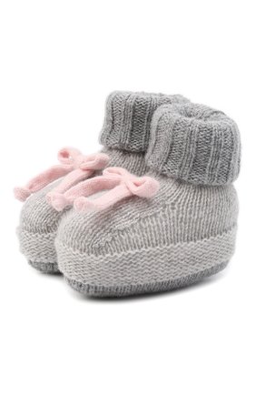 Детские шерстяные пинетки BABY T серого цвета по цене 3395 руб., арт. 21AI173SA | Фото 1 Детские шерстяные пинетки BABY T серого цвета, арт. 21AI173SA | Фото 1 (Материал: Шерсть, Текстиль)