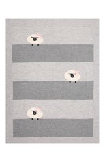 Детского шерстяное одеяло BABY T серого цвета, арт. 21AI172C0 | Фото 3 (Материал: Текстиль, Шерсть)