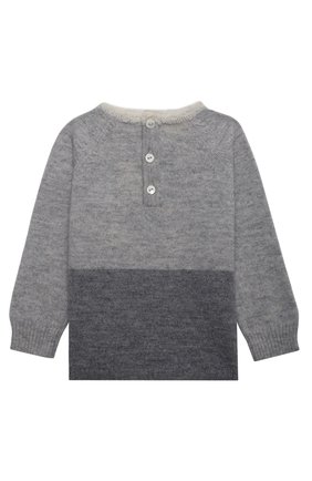Детский комплект из пуловера и брюк BABY T серого цвета, арт. 21AI170C/18M-3A | Фото 4 (Кросс-КТ НВ: Костюм; Материал внешний: Шерсть; Рукава: Длинные)