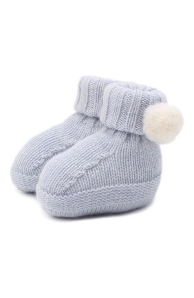 Детские шерстяные пинетки BABY T голубого цвета по цене 3995 руб., арт. 21AI053SA | Фото 1 Детские шерстяные пинетки BABY T голубого цвета, арт. 21AI053SA | Фото 1 (Материал: Шерсть, Текстиль)