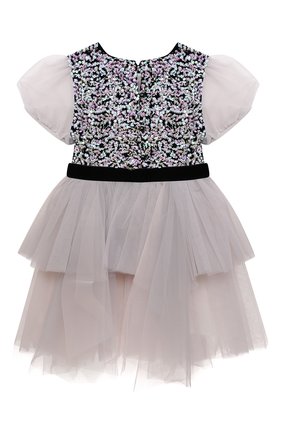 Детское платье DESIGNERS CAT серого цвета по цене 26400 руб., арт. 100000K01000944/2A-3A | Фото 2 Детское платье DESIGNERS CAT серого цвета, арт. 100000K01000944/2A-3A | Фото 2 (Рукава: Короткие; Материал внешний: Синтетический материал; Материал подклада: Хлопок; Девочки Кросс-КТ: Платье-одежда; Случай: Вечерний)
