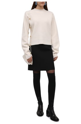 Женские комбинированные ботфорты JIL SANDER черного цвета по цене 94950 руб., арт. JS37207A-14030 | Фото 2 Женские комбинированные ботфорты JIL SANDER черного цвета, арт. JS37207A-14030 | Фото 2 (Материал внешний: Текстиль; Подошва: Платформа; Высота голенища: Высокие; Каблук высота: Высокий; Материал внутренний: Натуральная кожа; Каблук тип: Устойчивый)