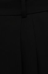 Женские шерстяные брюки BOSS черного цвета, арт. 50463905 | Фото 5 (Материал внешний: Шерсть; Длина (брюки, джинсы): Стандартные; Женское Кросс-КТ: Брюки-одежда; Силуэт Ж (брюки и джинсы): Прямые; Стили: Кэжуэл)