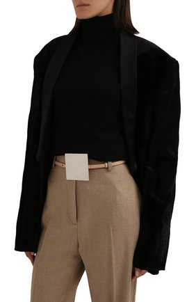 Женский кожаный пояс JIL SANDER белого цвета по цене 52950 руб., арт. JSWT800433-WTS69158 | Фото 2 Женский кожаный пояс JIL SANDER белого цвета, арт. JSWT800433-WTS69158 | Фото 2 (Кросс-КТ: Тонкие)