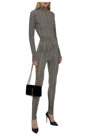 Женский пуловер из вискозы balmain x rossignol BALMAIN черно-белого цвета по цене 86150 руб., арт. WF2AR150/J226 | Фото 2 Женский пуловер из вискозы balmain x rossignol BALMAIN черно-белого цвета, арт. WF2AR150/J226 | Фото 2 (Материал внешний: Вискоза; Длина (для топов): Стандартные; Рукава: Длинные; Стили: Спорт-шик; Женское Кросс-КТ: Пуловер-одежда)