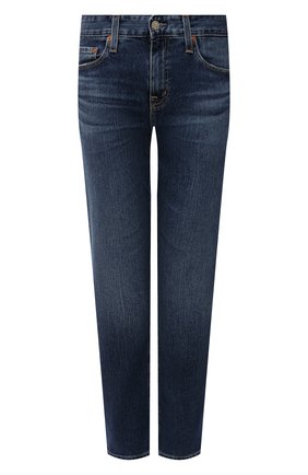Женские джинсы AG темно-синего цвета, арт. LED1575/08YCUU/MX | Фото 1 (Длина (брюки, джинсы): Стандартные; Материал внешний: Хлопок, Деним; Стили: Кэжуэл; Кросс-КТ: Деним; Силуэт Ж (брюки и джинсы): Слим)