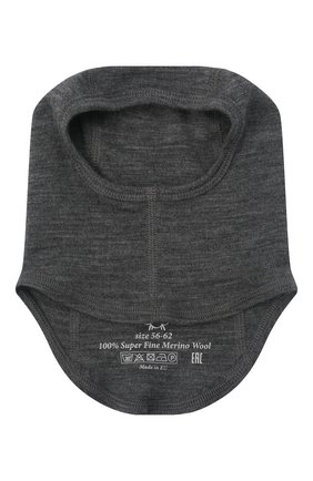 Детского шерстяная шапка-балаклава WOOL&COTTON серого цвета по цене 2500 руб., арт. BRUCH | Фото 1 Детского шерстяная шапка-балаклава WOOL&COTTON серого цвета, арт. BRUCH | Фото 1 (Материал: Шерсть, Текстиль)