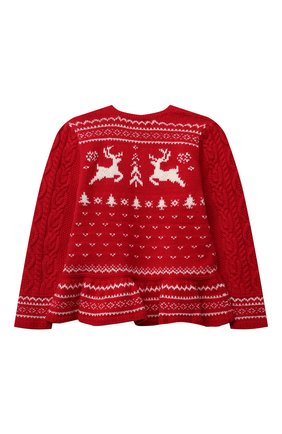 Детский пуловер из хлопка и шерсти POLO RALPH LAUREN красного цвета по цене 14400 руб., арт. 311853160 | Фото 2 Детский пуловер из хлопка и шерсти POLO RALPH LAUREN красного цвета, арт. 311853160 | Фото 2 (Материал внешний: Хлопок; Рукава: Длинные)