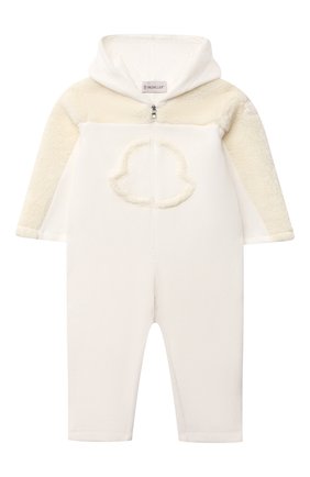 Детский комбинезон MONCLER белого цвета по цене 27150 руб., арт. G2-951-8L733-10-80093/9-12M | Фото 1 Детский комбинезон MONCLER белого цвета, арт. G2-951-8L733-10-80093/9-12M | Фото 1