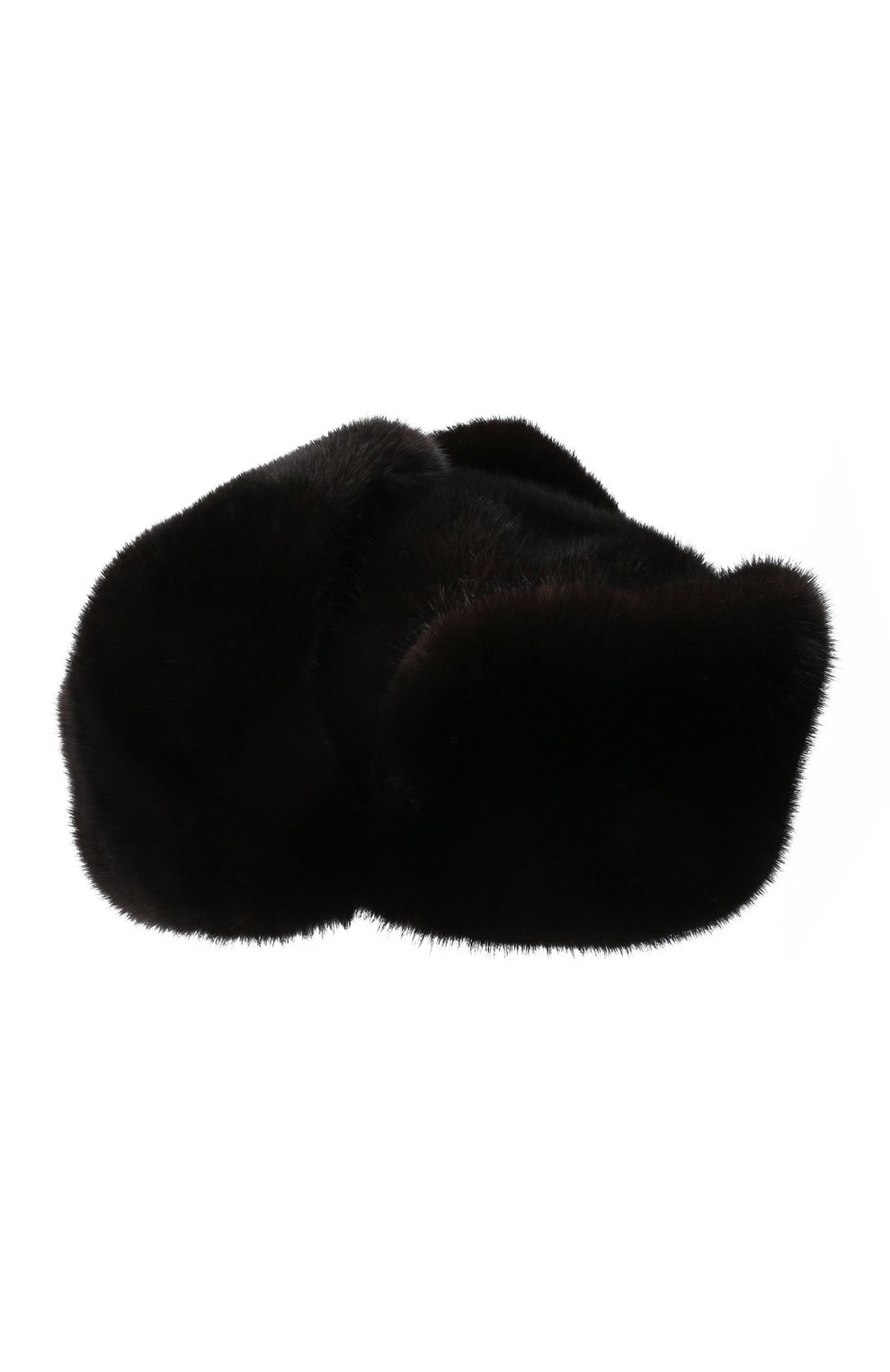 Мужская шапка-ушанка из меха норки FURLAND темно-коричневого цвета, арт. 0116800110203300146 | Фото 1 (Материал: Натуральный мех)