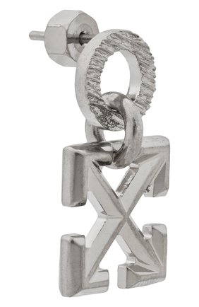 Мужские моносерьга OFF-WHITE серебряного цвета по цене 15750 руб., арт. 0M0D018F21MET0017800 | Фото 2 Мужские моносерьга OFF-WHITE серебряного цвета, арт. 0M0D018F21MET0017800 | Фото 2 (Материал: Металл)