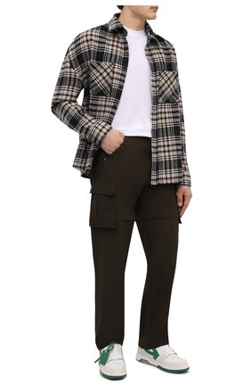 Мужские кожаные кеды out of office OFF-WHITE белого цвета по цене 34350 руб., арт. 0MIA189F21LEA0010455 | Фото 2 Мужские кожаные кеды out of office OFF-WHITE белого цвета, арт. 0MIA189F21LEA0010455 | Фото 2 (Подошва: Массивная; Материал внутренний: Текстиль; Материал внешний: Кожа)