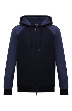 Мужской кашемировая толстовка GIORGIO ARMANI темно-синего цвета по цене 279500 руб., арт. 6KSB56/SJFWZ | Фото 1 Мужской кашемировая толстовка GIORGIO ARMANI темно-синего цвета, арт. 6KSB56/SJFWZ | Фото 1 (Материал внешний: Кашемир, Шерсть; Рукава: Длинные; Длина (для топов): Стандартные; Мужское Кросс-КТ: Толстовка-одежда; Стили: Спорт-шик)