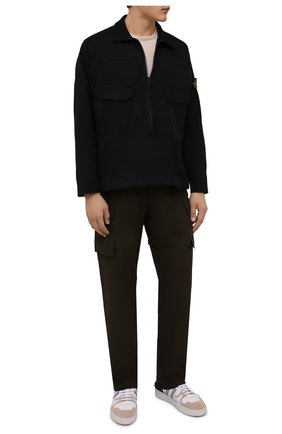 Мужская хлопковый анорак STONE ISLAND черного цвета по цене 38950 руб., арт. 751510802 | Фото 2 Мужская хлопковый анорак STONE ISLAND черного цвета, арт. 751510802 | Фото 2 (Рукава: Длинные; Материал внешний: Хлопок; Длина (верхняя одежда): Короткие; Кросс-КТ: Куртка, Ветровка; Стили: Кэжуэл)