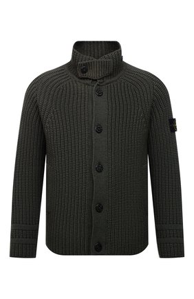 Мужской утепленный кардиган STONE ISLAND хаки цвета по цене 117000 руб., арт. 7515533A9 | Фото 1 Мужской утепленный кардиган STONE ISLAND хаки цвета, арт. 7515533A9 | Фото 1 (Материал подклада: Синтетический материал; Рукава: Короткие; Материал внешний: Шерсть, Синтетический материал; Мужское Кросс-КТ: Кардиган-одежда; Стили: Милитари)
