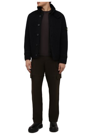 Мужской утепленный кардиган STONE ISLAND черного цвета по цене 117000 руб., арт. 7515533A9 | Фото 2 Мужской утепленный кардиган STONE ISLAND черного цвета, арт. 7515533A9 | Фото 2 (Рукава: Короткие; Материал подклада: Синтетический материал; Материал внешний: Шерсть, Синтетический материал; Мужское Кросс-КТ: Кардиган-одежда; Стили: Кэжуэл)