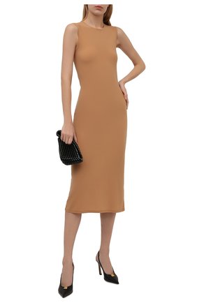 Женское платье JIL SANDER бежевого цвета по цене 23750 руб., арт. JSWT705038-WT477108 | Фото 2 Женское платье JIL SANDER бежевого цвета, арт. JSWT705038-WT477108 | Фото 2 (Материал внешний: Синтетический материал; Стили: Минимализм; Длина Ж (юбки, платья, шорты): До колена; Женское Кросс-КТ: Платье-одежда; Случай: Повседневный)