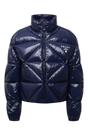 Женский пуховик PRADA темно-синего цвета по цене 210000 руб., арт. 291947-1ZAH-F0216-202 | Фото 1 Женский пуховик PRADA темно-синего цвета, арт. 291947-1ZAH-F0216-202 | Фото 1 (Материал внешний: Синтетический материал; Материал утеплителя: Пух и перо; Стили: Спорт-шик; Кросс-КТ: Пуховик, Куртка)