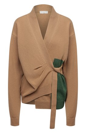 Женский шерстяной кардиган DRIES VAN NOTEN бежевого цвета по цене 51700 руб., арт. 212-011269-3702 | Фото 1 Женский шерстяной кардиган DRIES VAN NOTEN бежевого цвета, арт. 212-011269-3702 | Фото 1 (Материал внешний: Шерсть; Рукава: Длинные; Длина (для топов): Стандартные; Женское Кросс-КТ: кардиган-трикотаж; Стили: Кэжуэл)