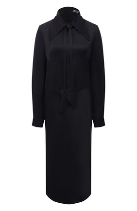Женское платье из вискозы JIL SANDER темно-синего цвета по цене 144000 руб., арт. JSWT505380-WT381500 | Фото 1 Женское платье из вискозы JIL SANDER темно-синего цвета, арт. JSWT505380-WT381500 | Фото 1 (Длина Ж (юбки, платья, шорты): Миди; Материал внешний: Вискоза; Рукава: Длинные; Женское Кросс-КТ: Платье-одежда, платье-рубашка; Случай: Повседневный; Стили: Кэжуэл)