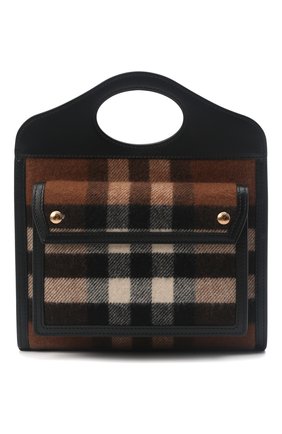 Женская сумка pocket medium BURBERRY коричневого цвета, арт. 8047010 | Фото 1 (Материал: Текстиль; Ремень/цепочка: На ремешке; Размер: medium; Сумки-технические: Сумки top-handle, Сумки через плечо)