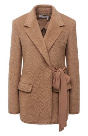 Женский шерстяной жакет CHLOÉ бежевого цвета по цене 285000 руб., арт. CHC21WVE25077 | Фото 1 Женский шерстяной жакет CHLOÉ бежевого цвета, арт. CHC21WVE25077 | Фото 1 (Материал подклада: Шелк; Длина (для топов): Удлиненные; Материал внешний: Шерсть; Рукава: Длинные; Женское Кросс-КТ: Жакет-одежда; 1-2-бортные: Однобортные; Случай: Повседневный; Стили: Кэжуэл)
