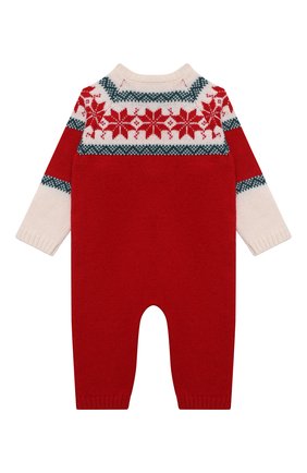 Детский шерстяной комбинезон BABY T красного цвета по цене 12350 руб., арт. 21AI181T/1M-12M | Фото 2 Детский шерстяной комбинезон BABY T красного цвета, арт. 21AI181T/1M-12M | Фото 2
