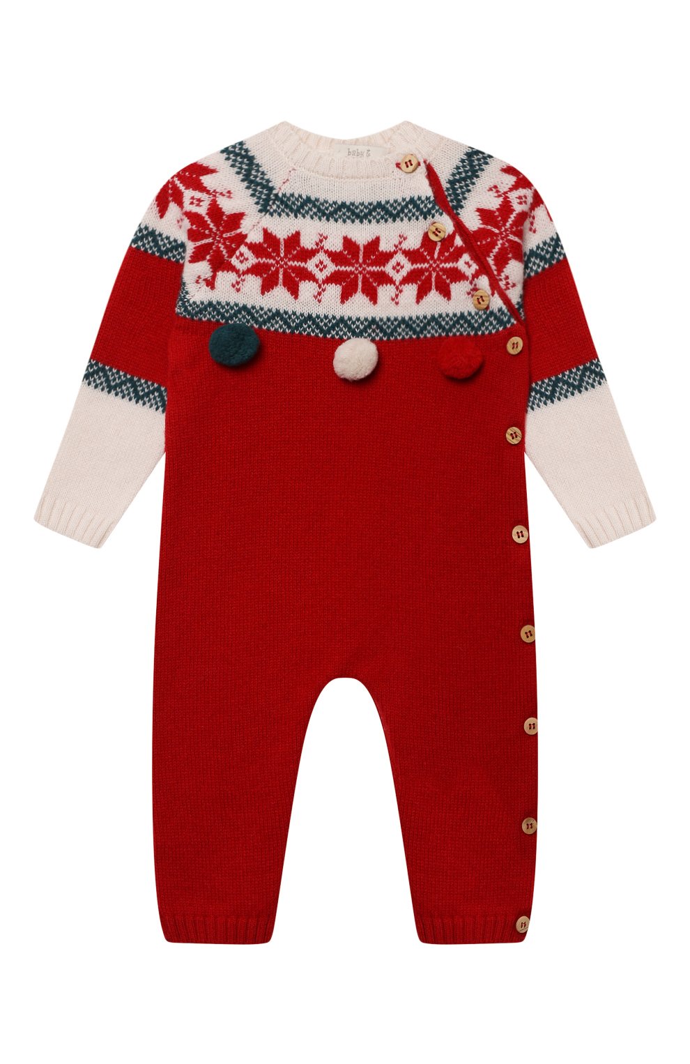 Детский шерстяной комбинезон BABY T красного цвета, арт. 21AI181T/18M-3A | Фото 1
