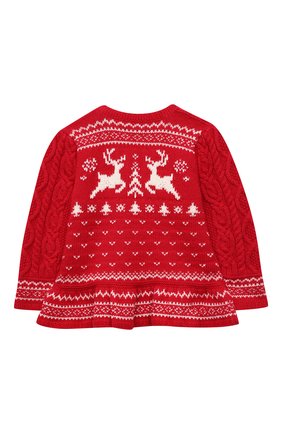 Детский пуловер из хлопка и шерсти POLO RALPH LAUREN красного цвета по цене 13150 руб., арт. 310853160 | Фото 2 Детский пуловер из хлопка и шерсти POLO RALPH LAUREN красного цвета, арт. 310853160 | Фото 2 (Материал внешний: Хлопок; Рукава: Длинные)