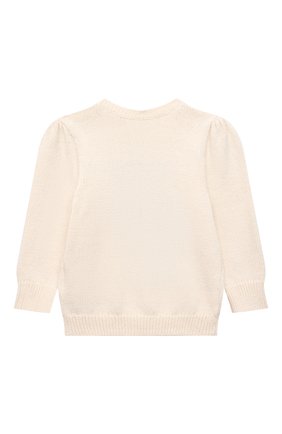 Детский хлопковый пуловер POLO RALPH LAUREN кремвого цвета, арт. 310853152 | Фото 2 (Рукава: Длинные; Материал внешний: Хлопок; Кросс-КТ НВ: Пуловеры)
