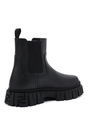 Мужские кожаные челси FENDI черного цвета, арт. 7U1446 AD7Q | Фото 5 (Каблук высота: Высокий; Материал внешний: Кожа; Материал внутренний: Натуральная кожа; Материал утеплителя: Без утеплителя; Подошва: Массивная; Мужское Кросс-КТ: Сапоги-обувь, Челси-обувь)