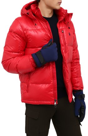 Мужские утепленные перчатки MONCLER GRENOBLE синего цвета по цене 42000 руб., арт. G2-097-3A000-02-53063 | Фото 2 Мужские утепленные перчатки MONCLER GRENOBLE синего цвета, арт. G2-097-3A000-02-53063 | Фото 2 (Материал: Синтетический материал, Текстиль; Кросс-КТ: Спорт)