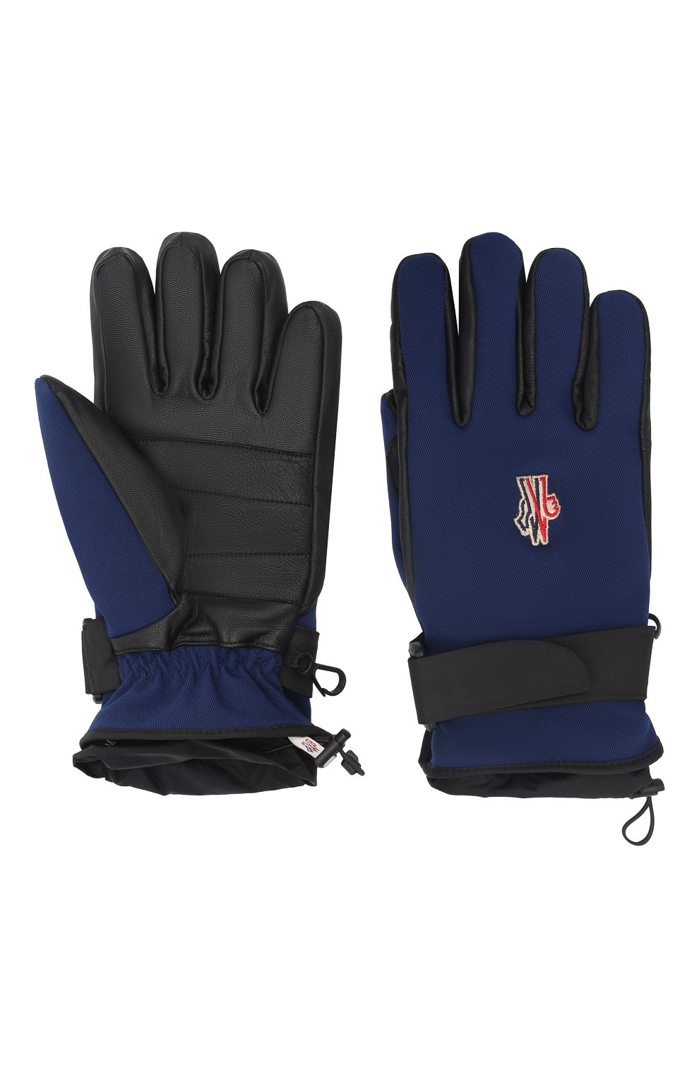 Мужские утепленные перчатки MONCLER GRENOBLE синего цвета, арт. G2-097-3A000-02-53063 | Фото 3 (Материал: Текстиль, Синтетический материал; Кросс-КТ: Спорт)