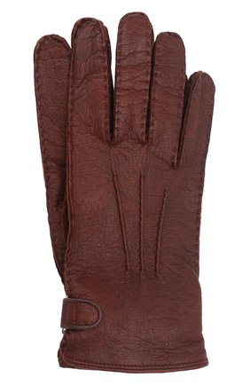 Мужские кожаные перчатки BRIONI коричневого цвета, арт. 05SI0L/08756/PTAJ | Фото 1 (Материал: Экзотическая кожа, Натуральная кожа; Мужское Кросс-КТ: Кожа и замша)