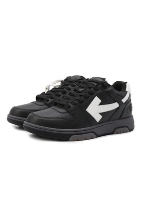 Мужские кожаные кеды out of office OFF-WHITE черного цвета по цене 34350 руб., арт. 0MIA189F21LEA0011001 | Фото 1 Мужские кожаные кеды out of office OFF-WHITE черного цвета, арт. 0MIA189F21LEA0011001 | Фото 1 (Подошва: Массивная; Материал внутренний: Текстиль; Материал внешний: Кожа)