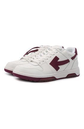 Мужские кожаные кеды out of office OFF-WHITE белого цвета по цене 34350 руб., арт. 0MIA189F21LEA0020135 | Фото 1 Мужские кожаные кеды out of office OFF-WHITE белого цвета, арт. 0MIA189F21LEA0020135 | Фото 1 (Материал внутренний: Текстиль; Подошва: Массивная)