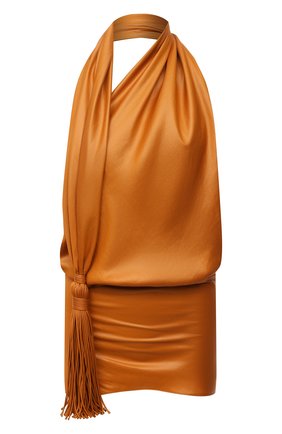 Женский топ BOTTEGA VENETA оранжевого цвета по цене 110500 руб., арт. 682129/V1900 | Фото 1 Женский топ BOTTEGA VENETA оранжевого цвета, арт. 682129/V1900 | Фото 1 (Материал внешний: Синтетический материал; Длина (для топов): Стандартные; Материал подклада: Синтетический материал; Стили: Романтичный)