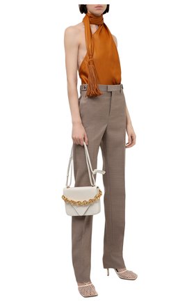 Женский топ BOTTEGA VENETA оранжевого цвета по цене 110500 руб., арт. 682129/V1900 | Фото 2 Женский топ BOTTEGA VENETA оранжевого цвета, арт. 682129/V1900 | Фото 2 (Материал внешний: Синтетический материал; Длина (для топов): Стандартные; Материал подклада: Синтетический материал; Стили: Романтичный)