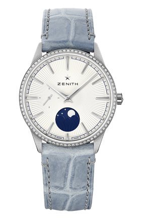 Женские часы elite classic steel & diamonds ZENITH бесцветного цвета, арт. 16.3200.692/01.C832 | Фото 1 (Материал корпуса: Сталь; Цвет циферблата: Серебристый; Механизм: Автомат)