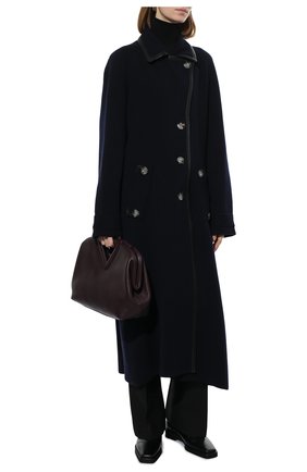 Женское пальто GIORGIO ARMANI темно-синего цвета по цене 289500 руб., арт. 6KAL01/AM55Z | Фото 2 Женское пальто GIORGIO ARMANI темно-синего цвета, арт. 6KAL01/AM55Z | Фото 2 (Материал внешний: Синтетический материал; 1-2-бортные: Однобортные; Стили: Классический; Рукава: Длинные; Длина Ж (юбки, платья, шорты): Миди; Длина (верхняя одежда): Длинные)